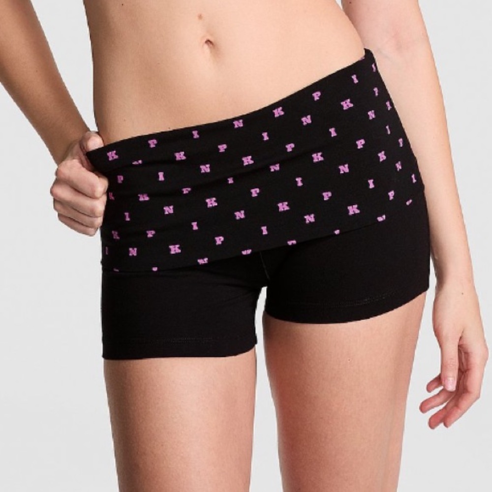PINK Victoria's Secret Black and Pink Women's Shorts